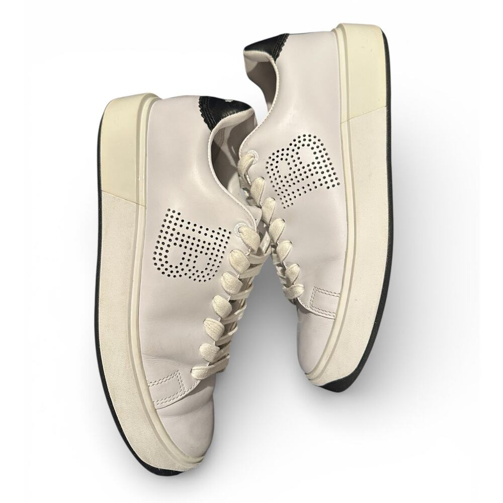 Balmain White & Black Rubber B-Bold Sandal women's low Sneakers size 39/US 9